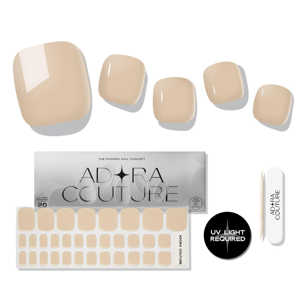 Light Brown Pedicure Gel Nail Strips