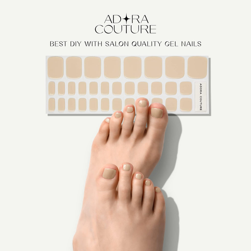 Light Brown Pedicure Gel Nail Strips