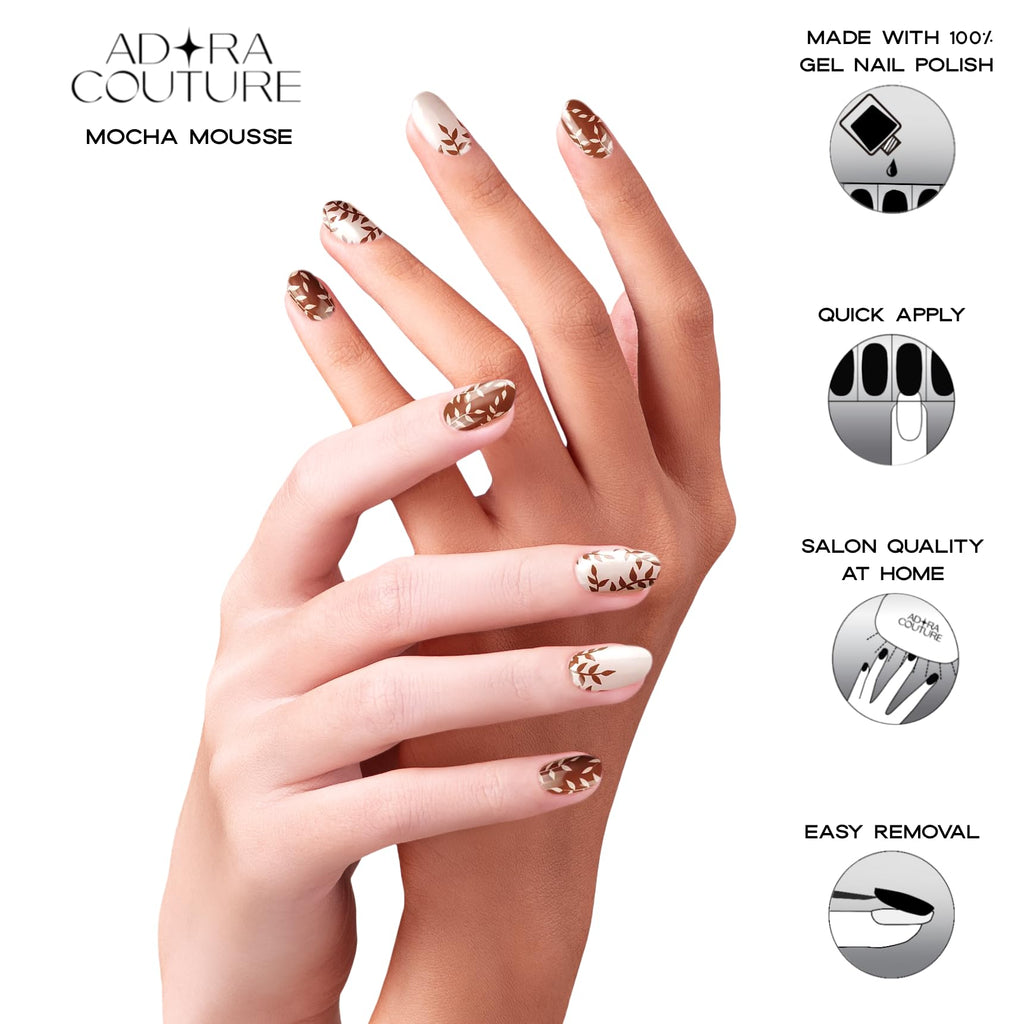 Mocha Mousse Semi-Cured Gel Nail Set