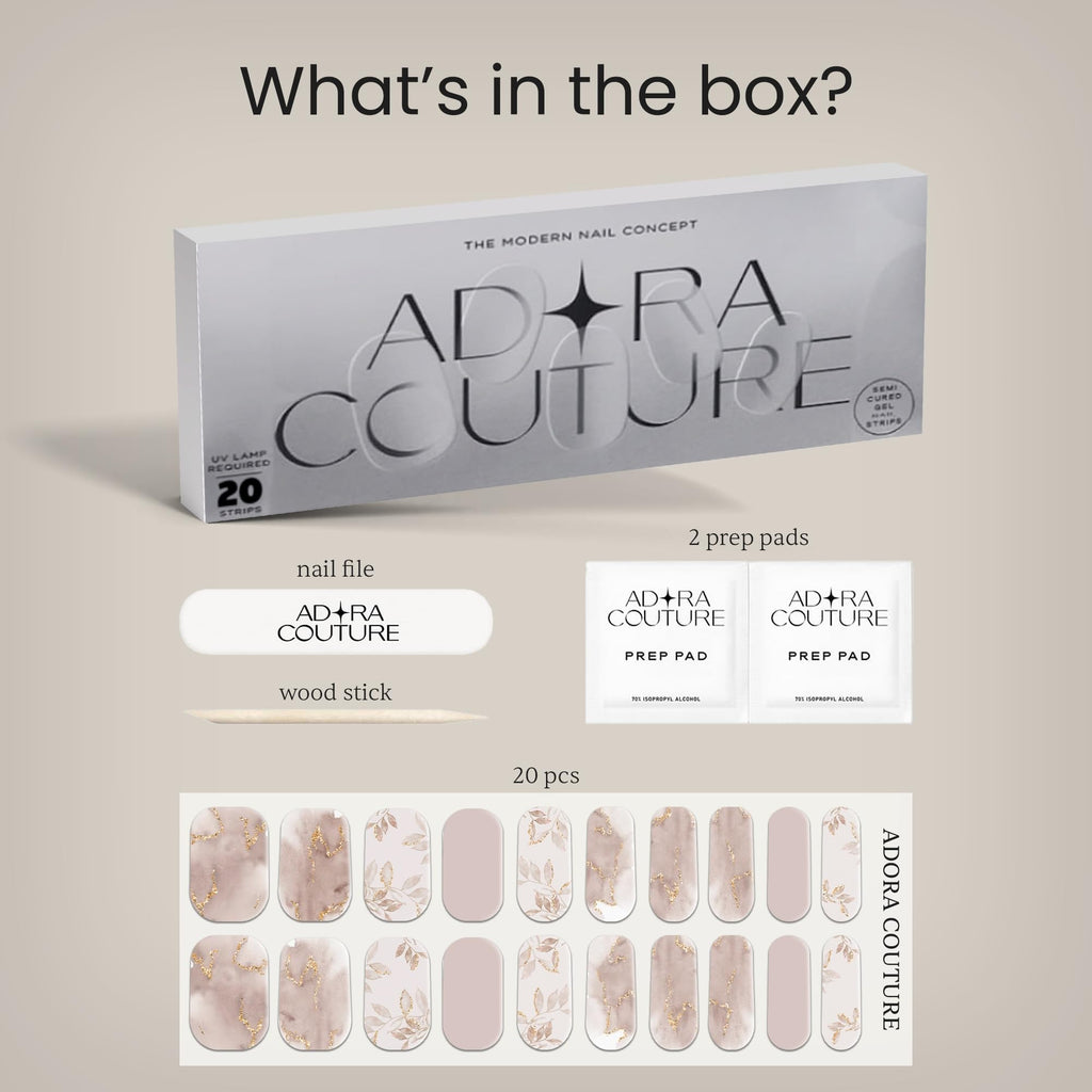 Mocha Meadow Semi-Cured Gel Nail Set