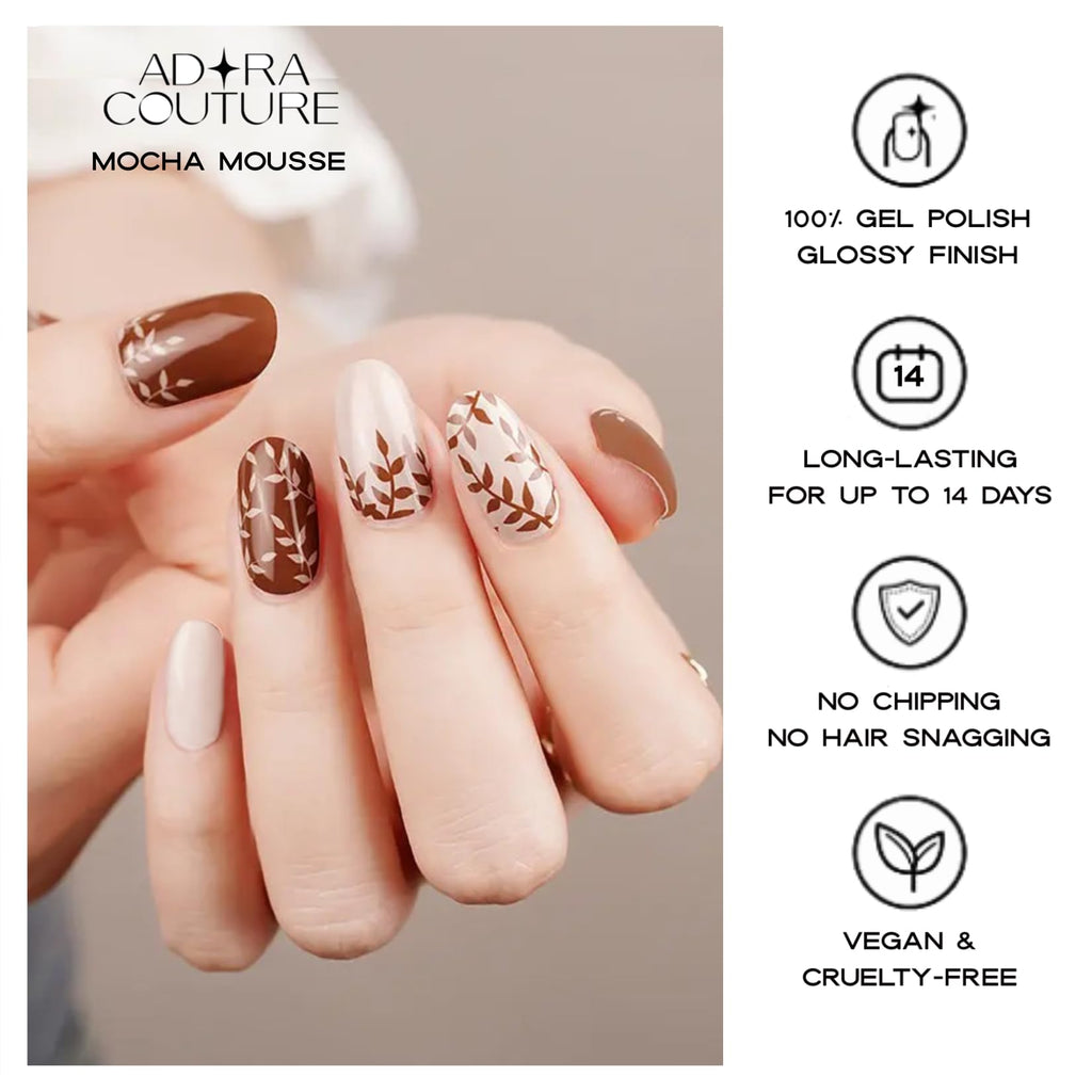 Mocha Mousse Semi-Cured Gel Nail Set