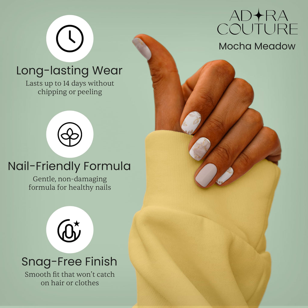 Mocha Meadow Semi-Cured Gel Nail Set
