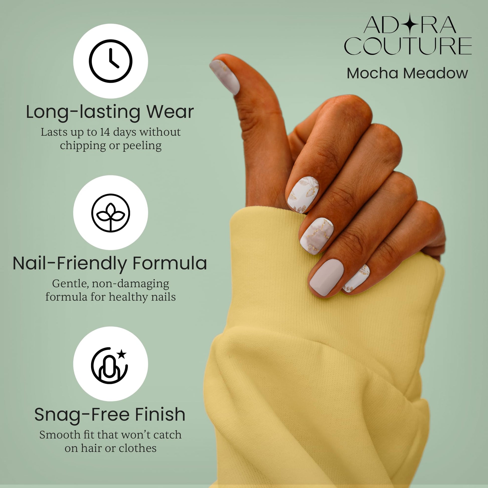 Mocha Meadow Semi-Cured Gel Nail Set