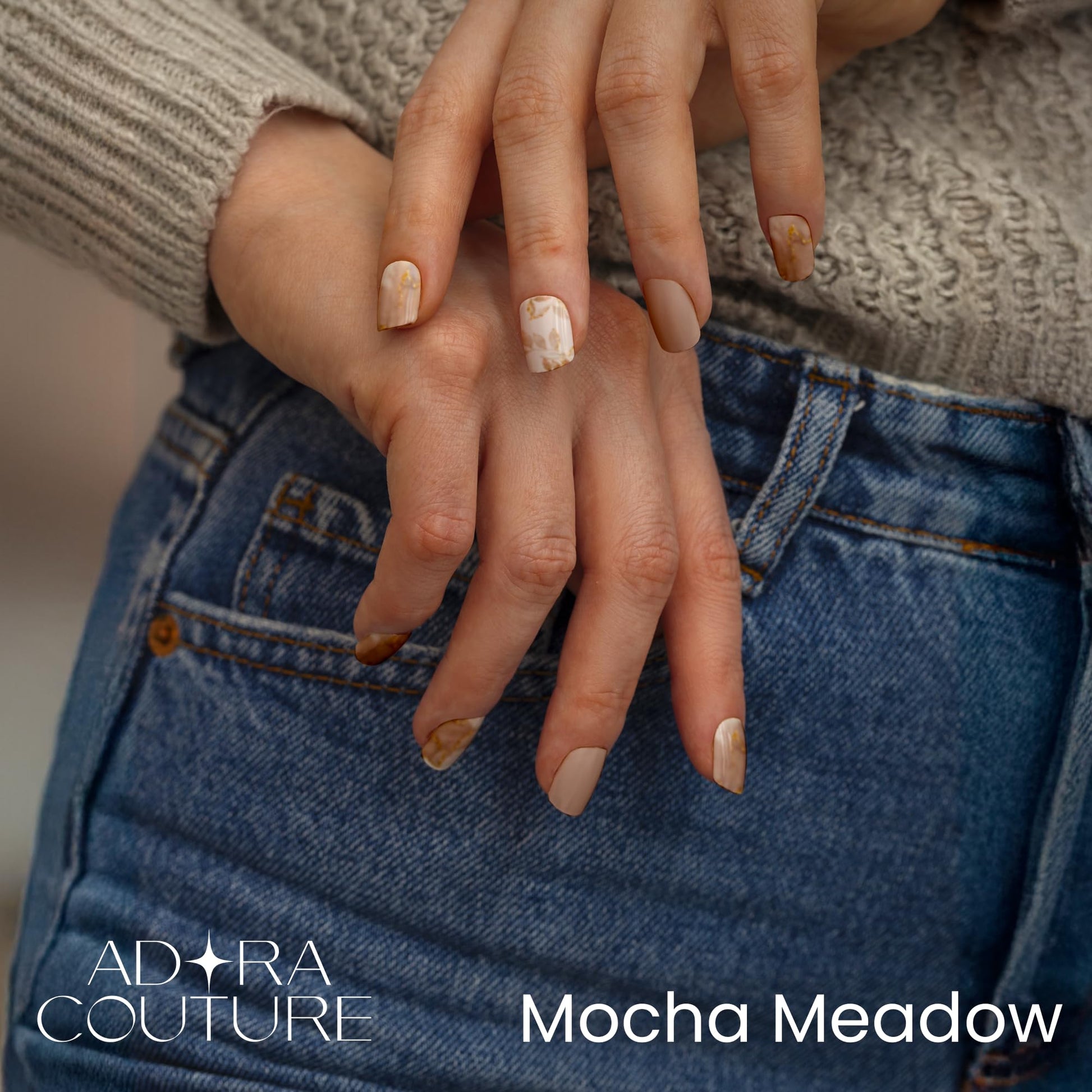 Mocha Meadow Semi-Cured Gel Nail Set