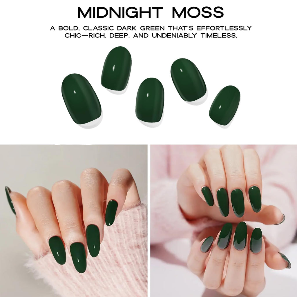 Midnight Moss Semi-Cured Gel Nail Set