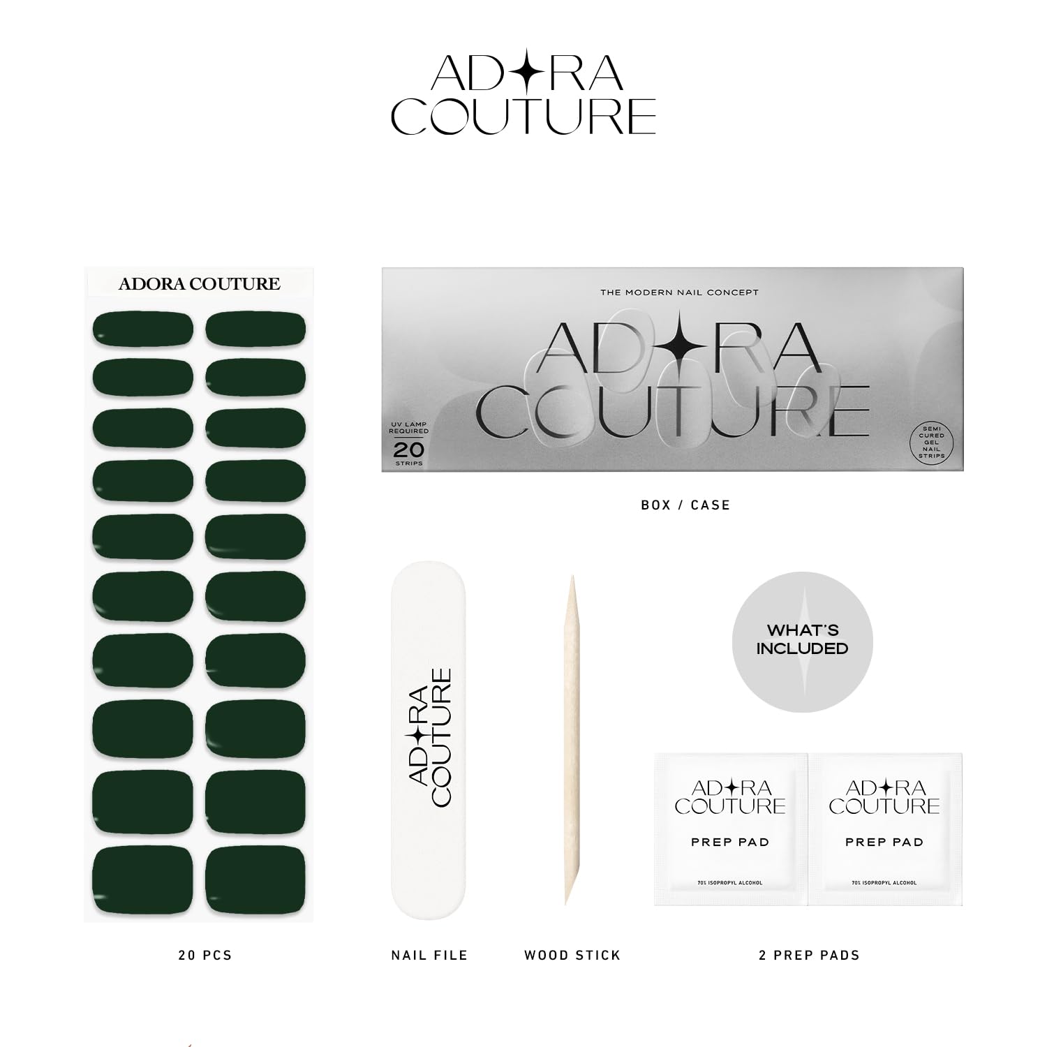 Midnight Moss Semi-Cured Gel Nail Set