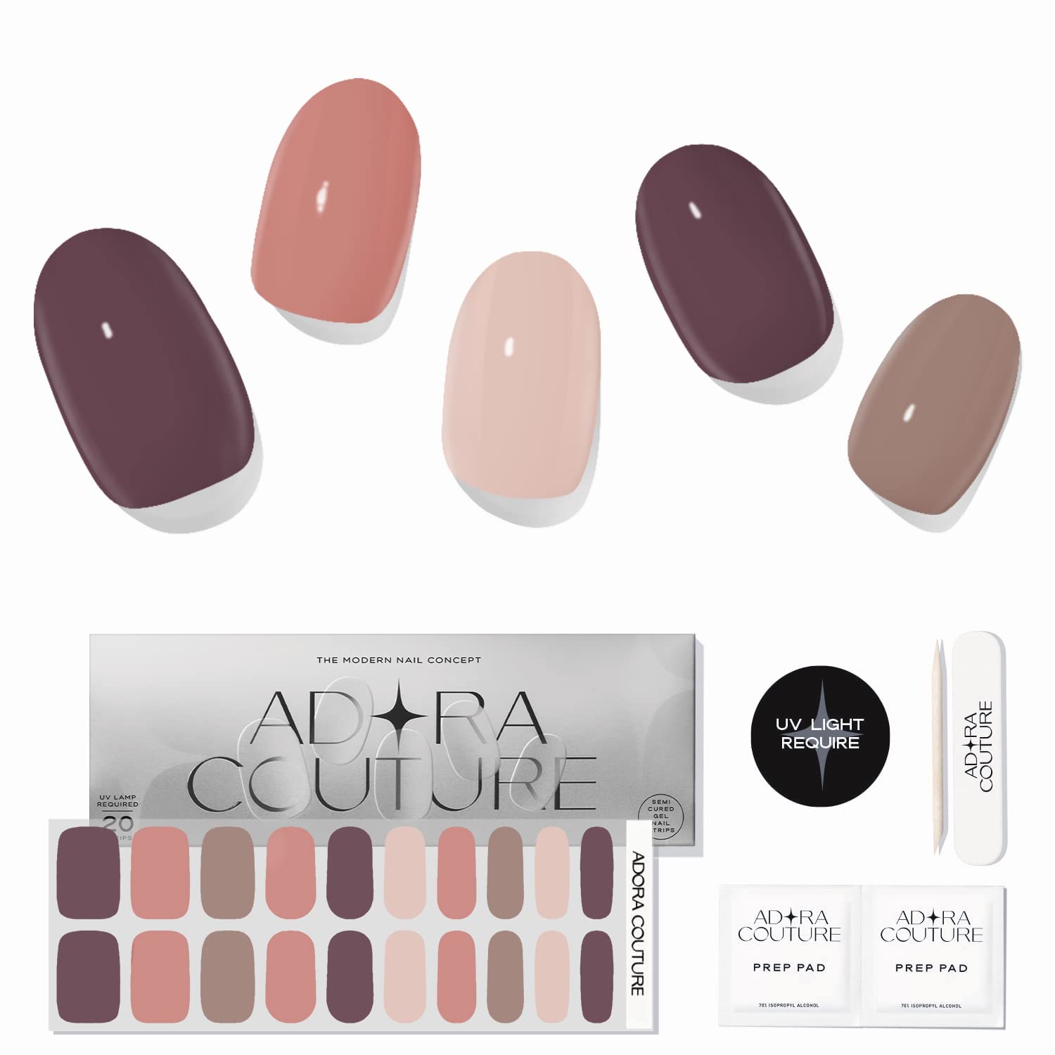 Mixed Earth Semi-Cured Gel Nail Set