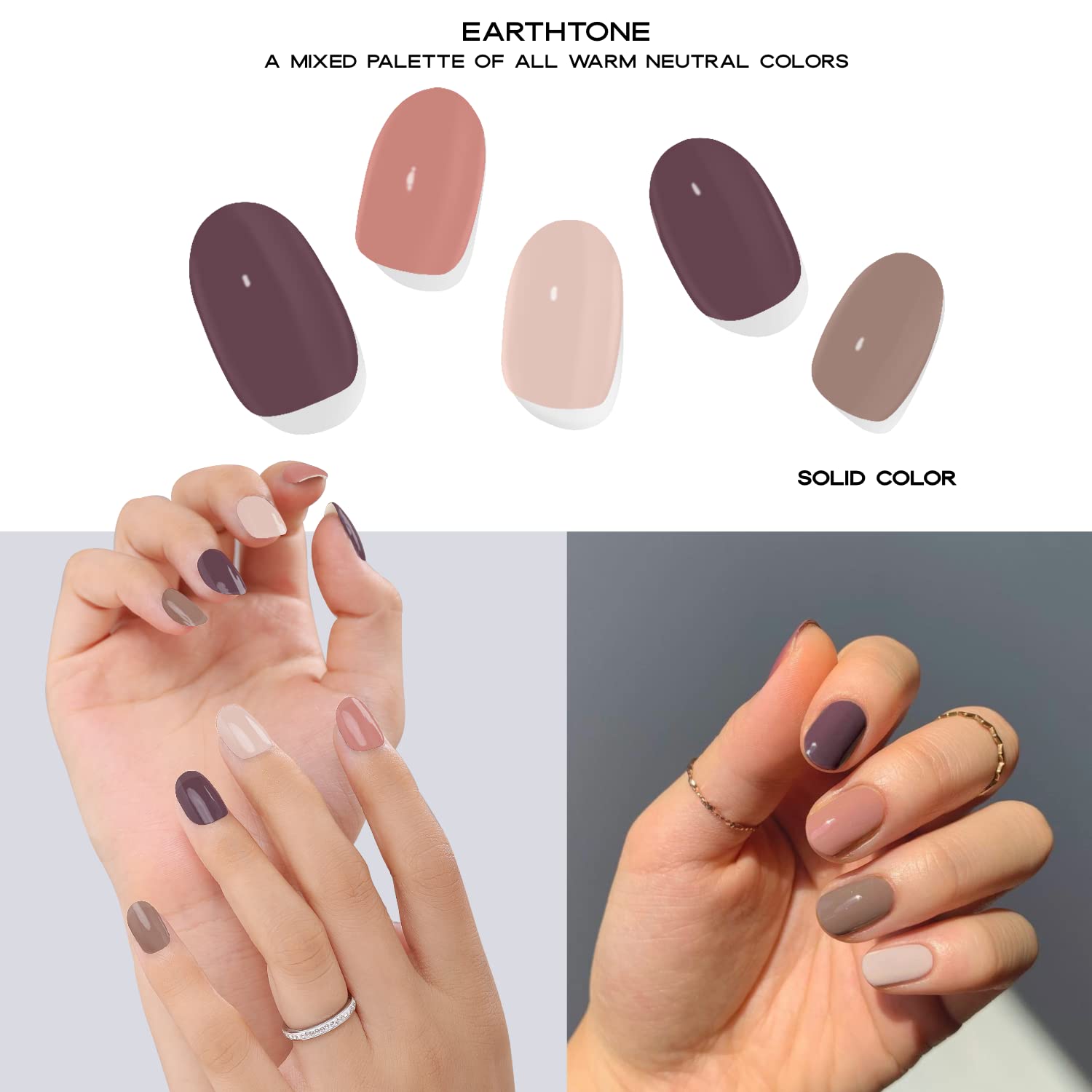 Mixed Earth Semi-Cured Gel Nail Set
