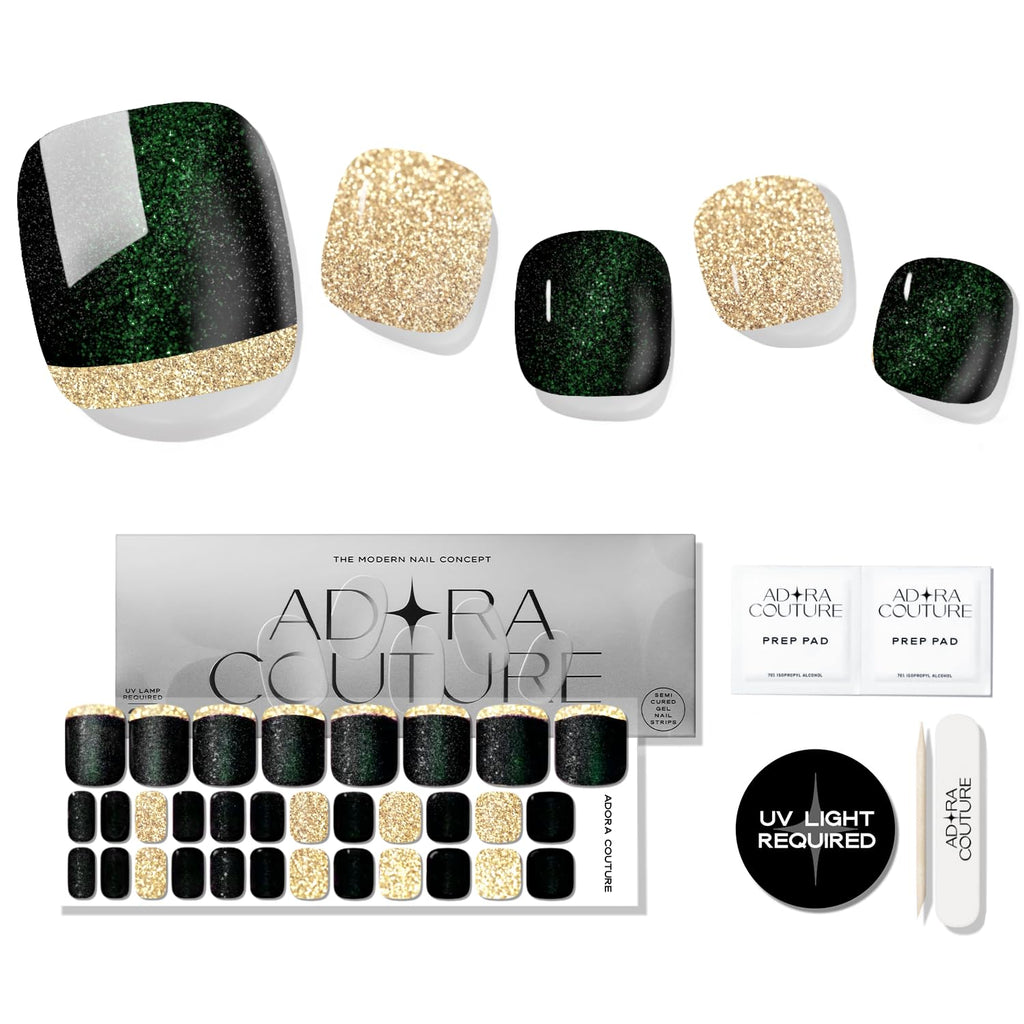 Noir Pedicure Gel Nail Strips