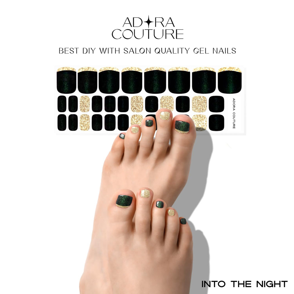 Noir Pedicure Gel Nail Strips