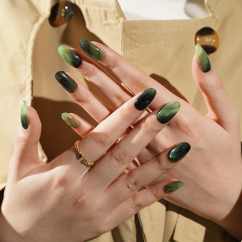 Velvet Pine Semi-Cured Gel Nail Set