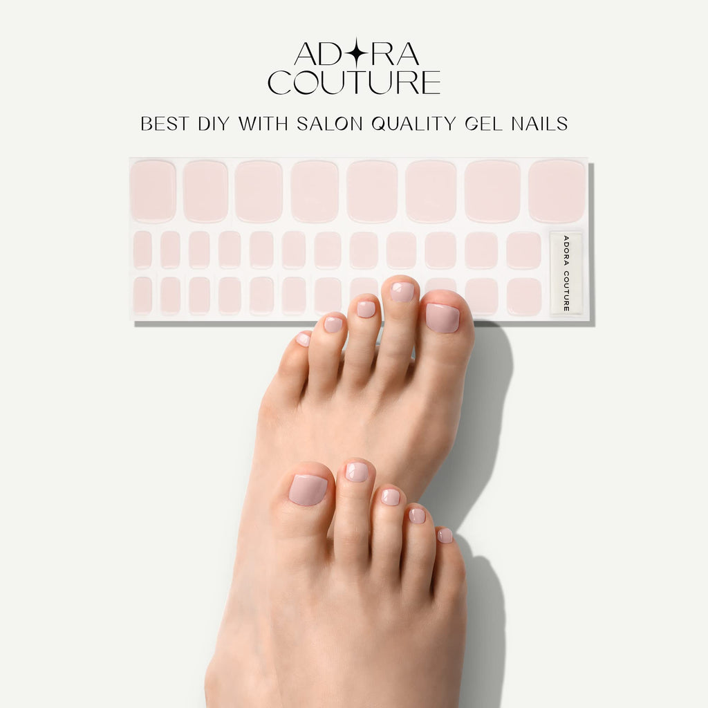 Pink Pedicure Gel Nail Strips