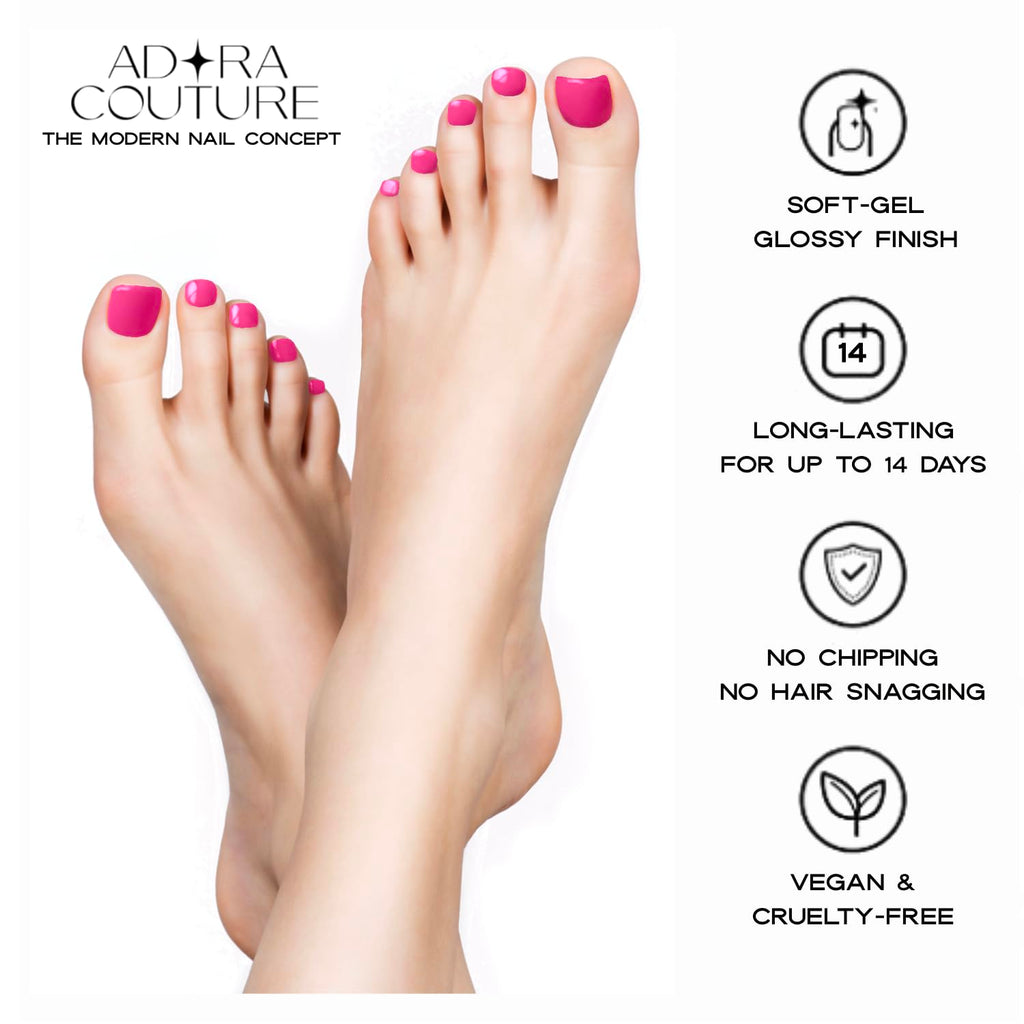 Pink Pop Pedicure Gel Nail Strips
