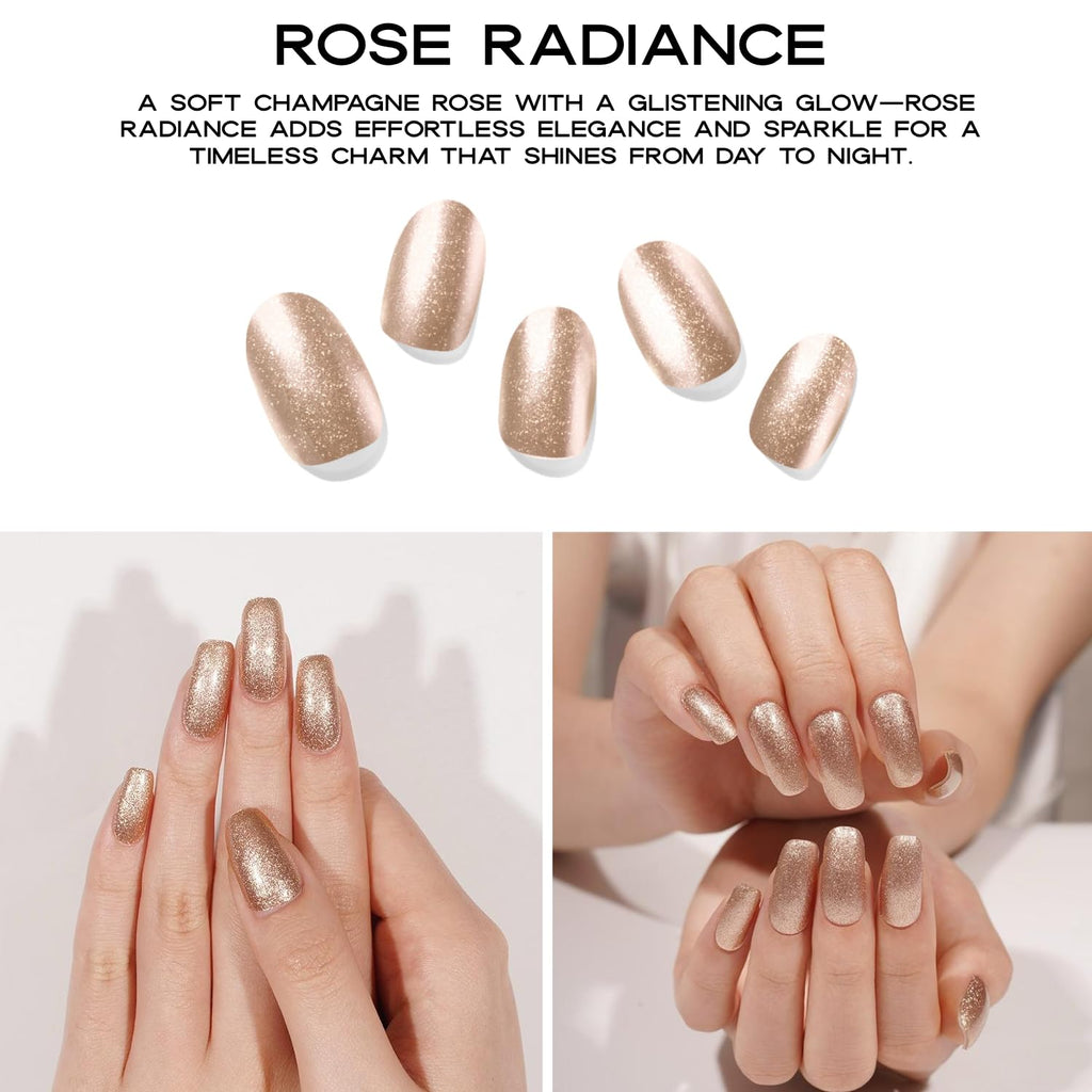 Rose Radiance Semi-Cured Gel Nail Set