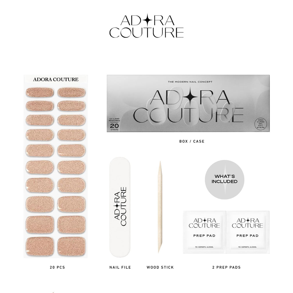 Rose Radiance Semi-Cured Gel Nail Set
