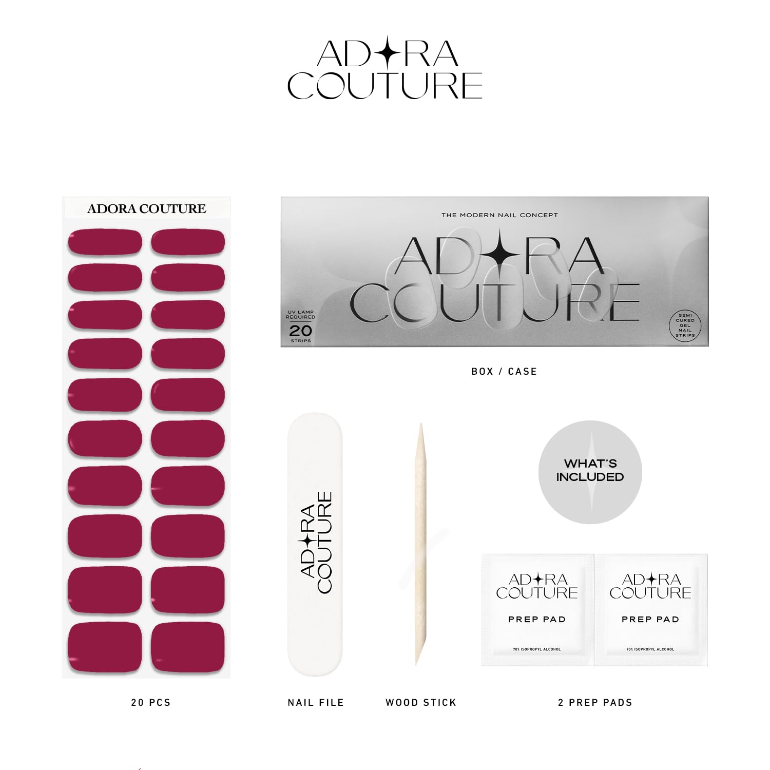 Red Cherry Semi-Cured Gel Nail Set