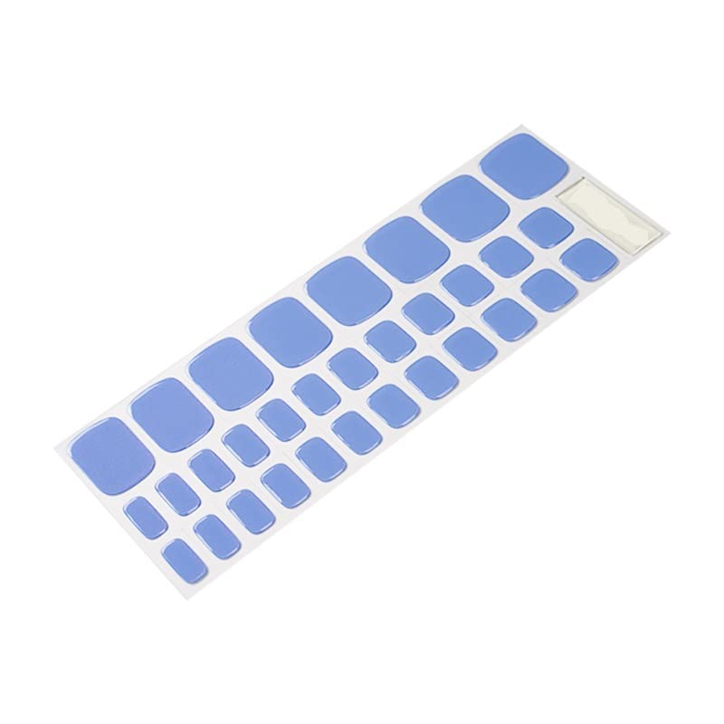 Sky Blue Pedicure Gel Nail Strips