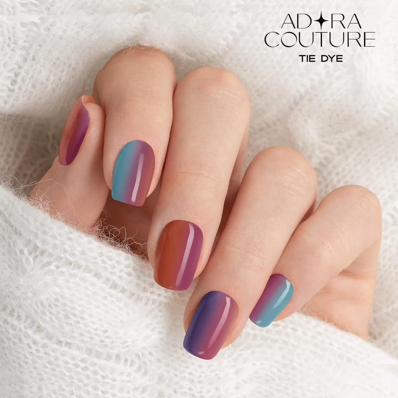 Tie Dye Semi-Cured Gel Nail Set