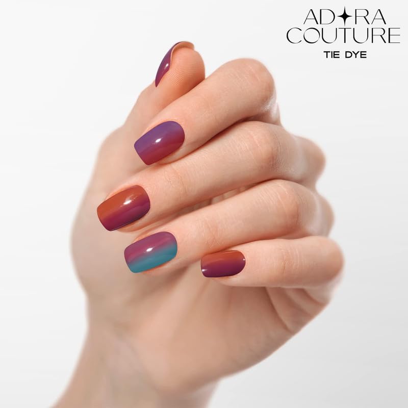 Tie Dye Semi-Cured Gel Nail Set