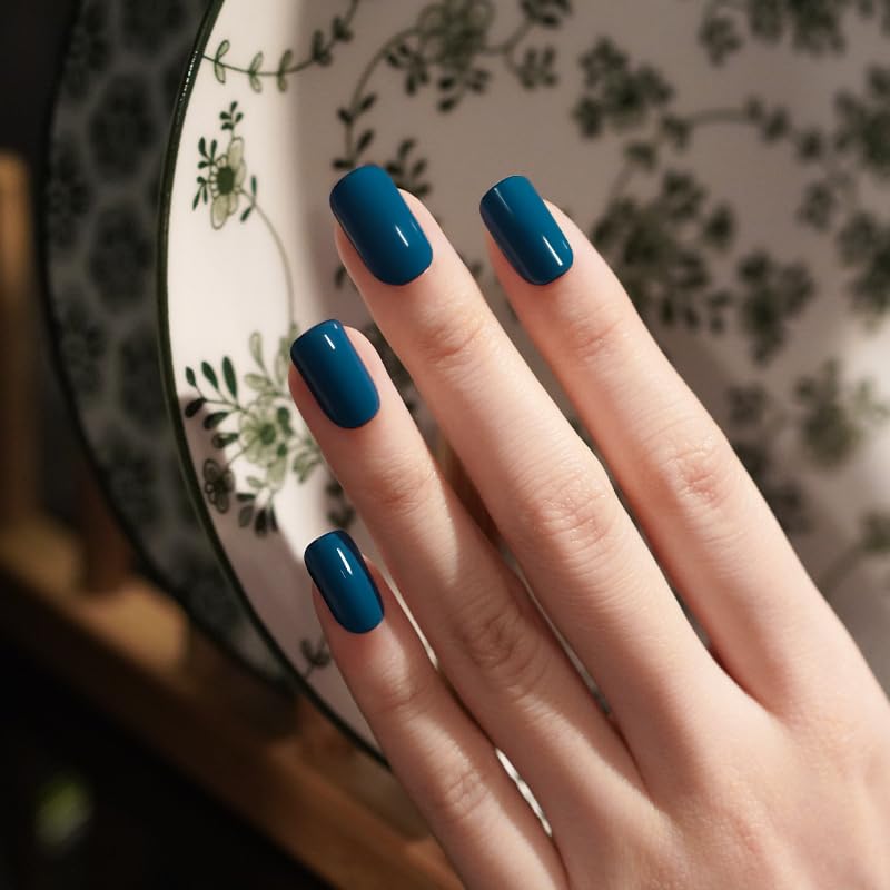 True Blue Semi-Cured Gel Nail Set