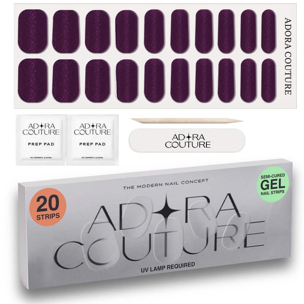 Velvet Plum Semi-Cured Gel Nail Set