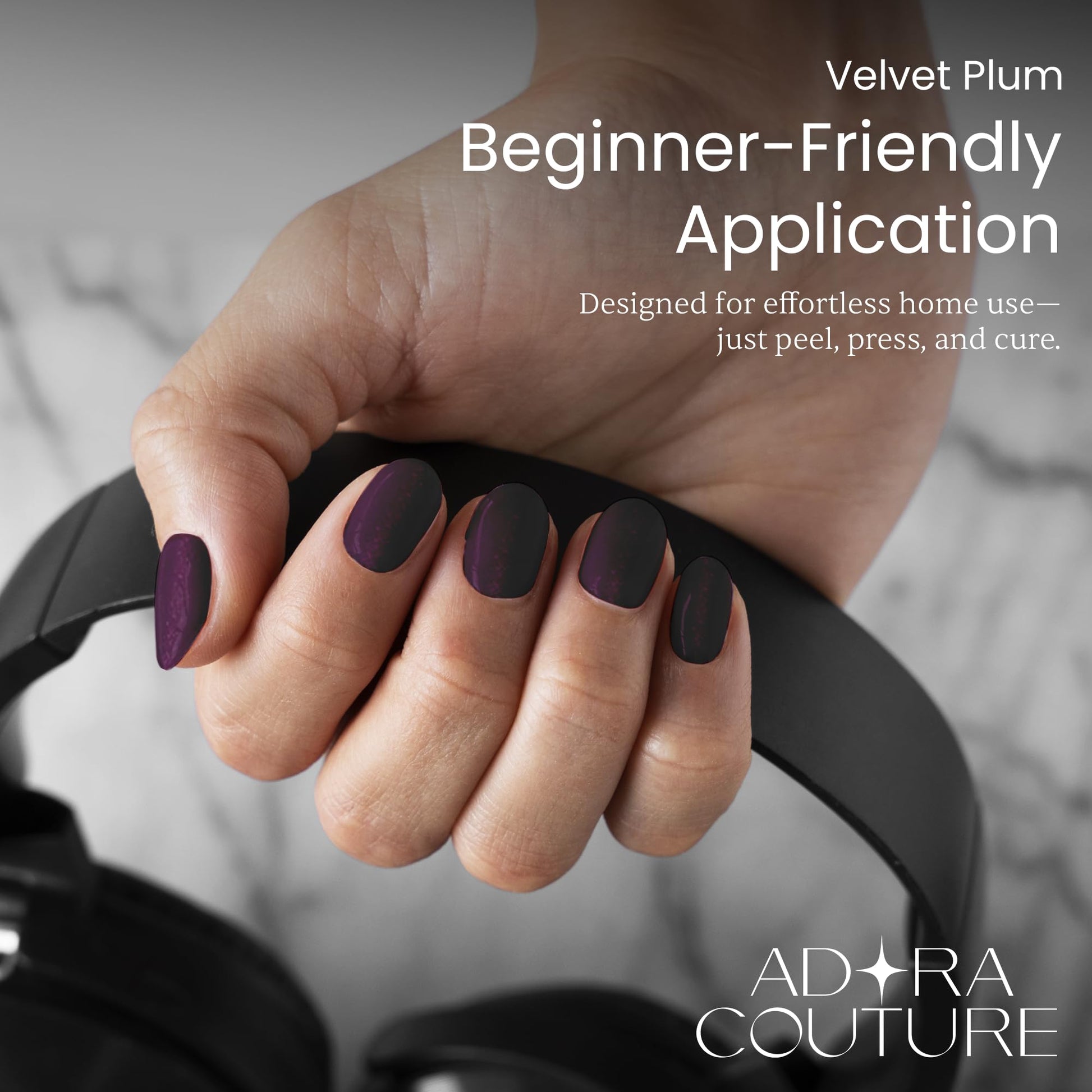 Velvet Plum Semi-Cured Gel Nail Set