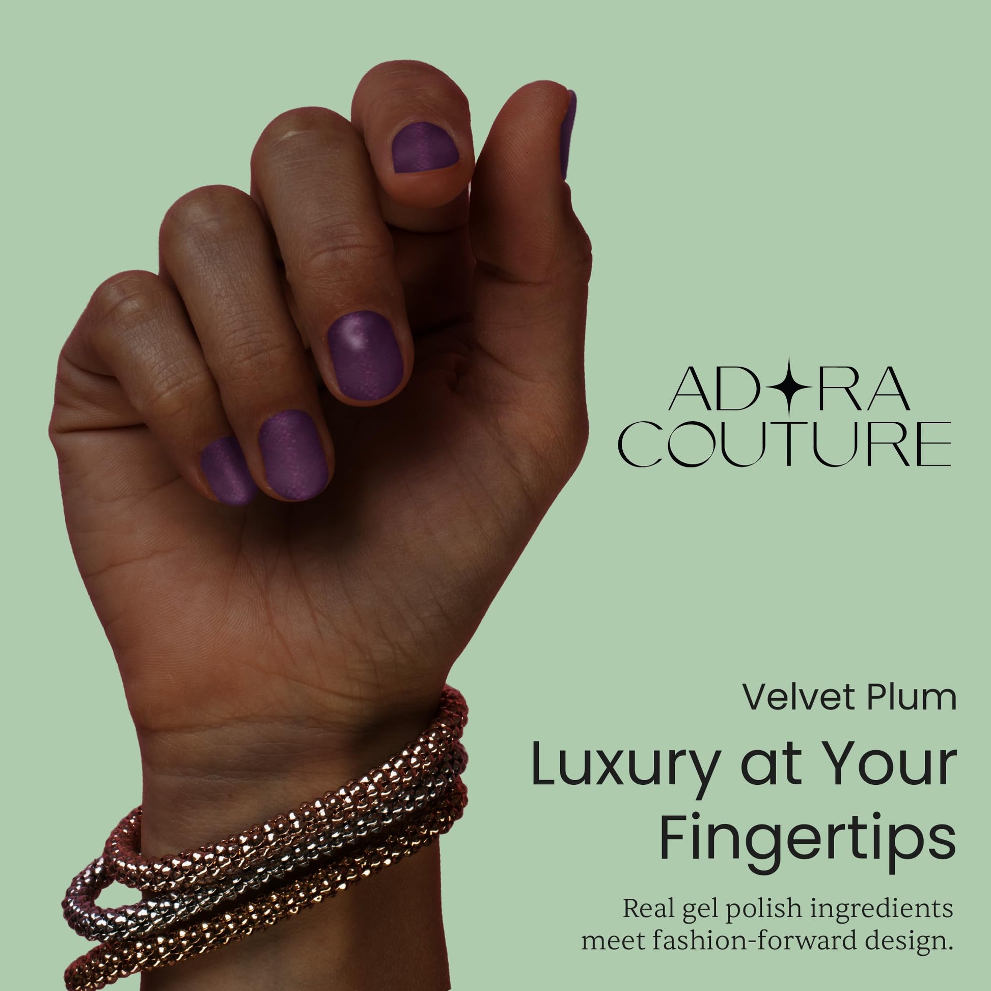 Velvet Plum Semi-Cured Gel Nail Set