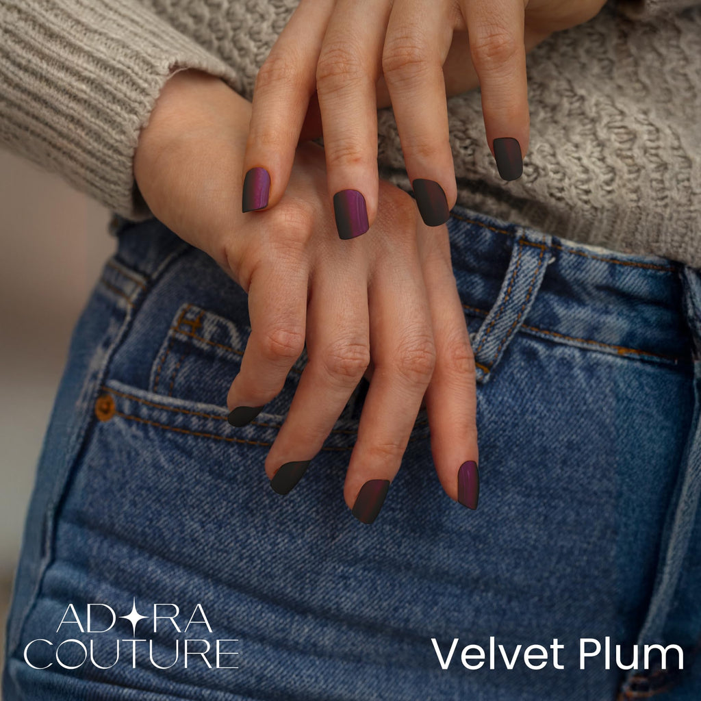 Velvet Plum Semi-Cured Gel Nail Set