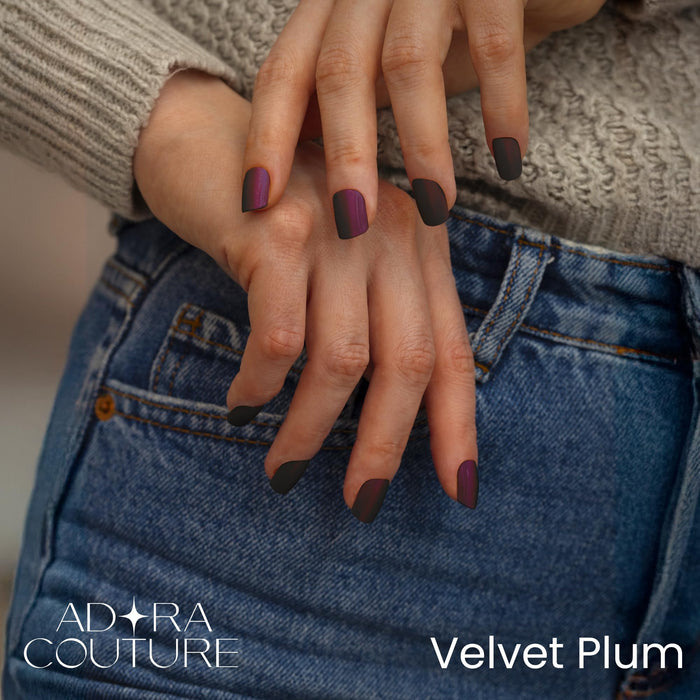 Velvet Plum Semi-Cured Gel Nail Set