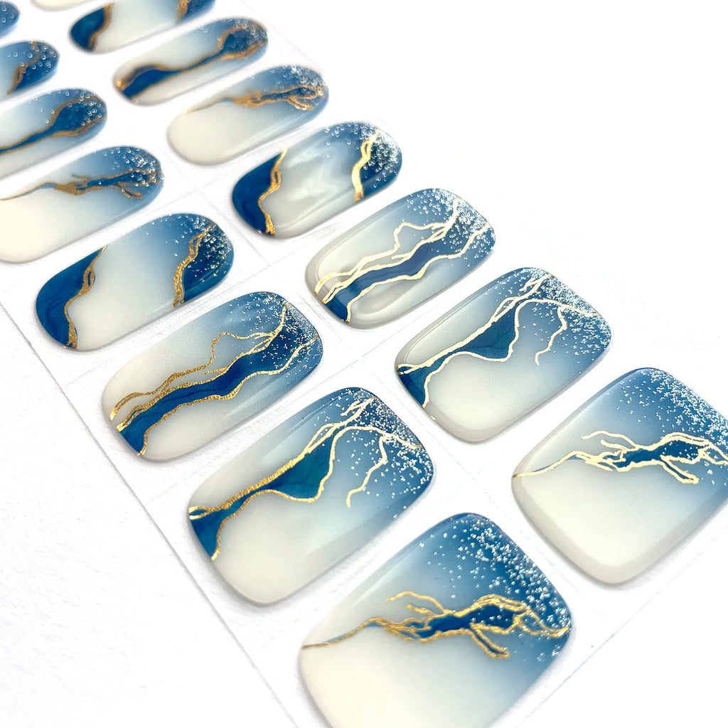 Ocean Wave Semi-Cured Gel Nail Set