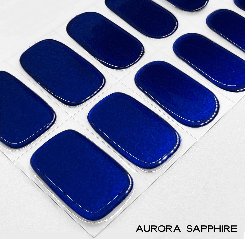 Aurora Sapphire Semi-Cured Gel Nail Set