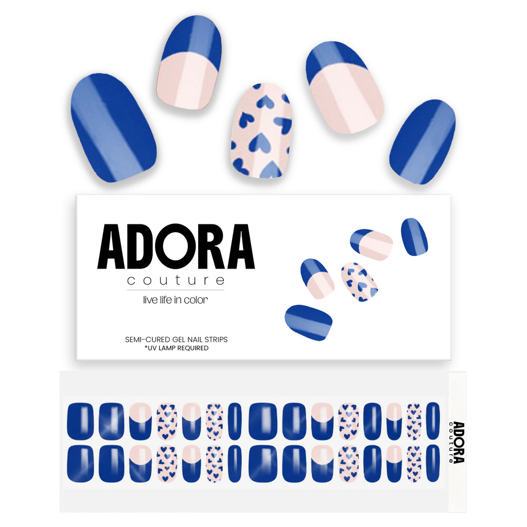 Cobalt Canvas Semi-Cured Gel Nail Set