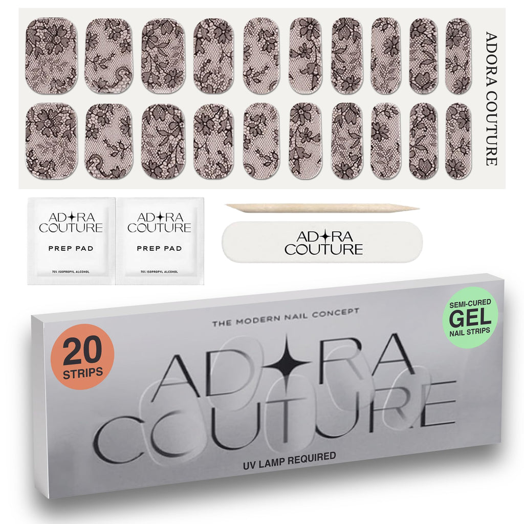 Midnight Lace Semi-Cured Gel Nail Set