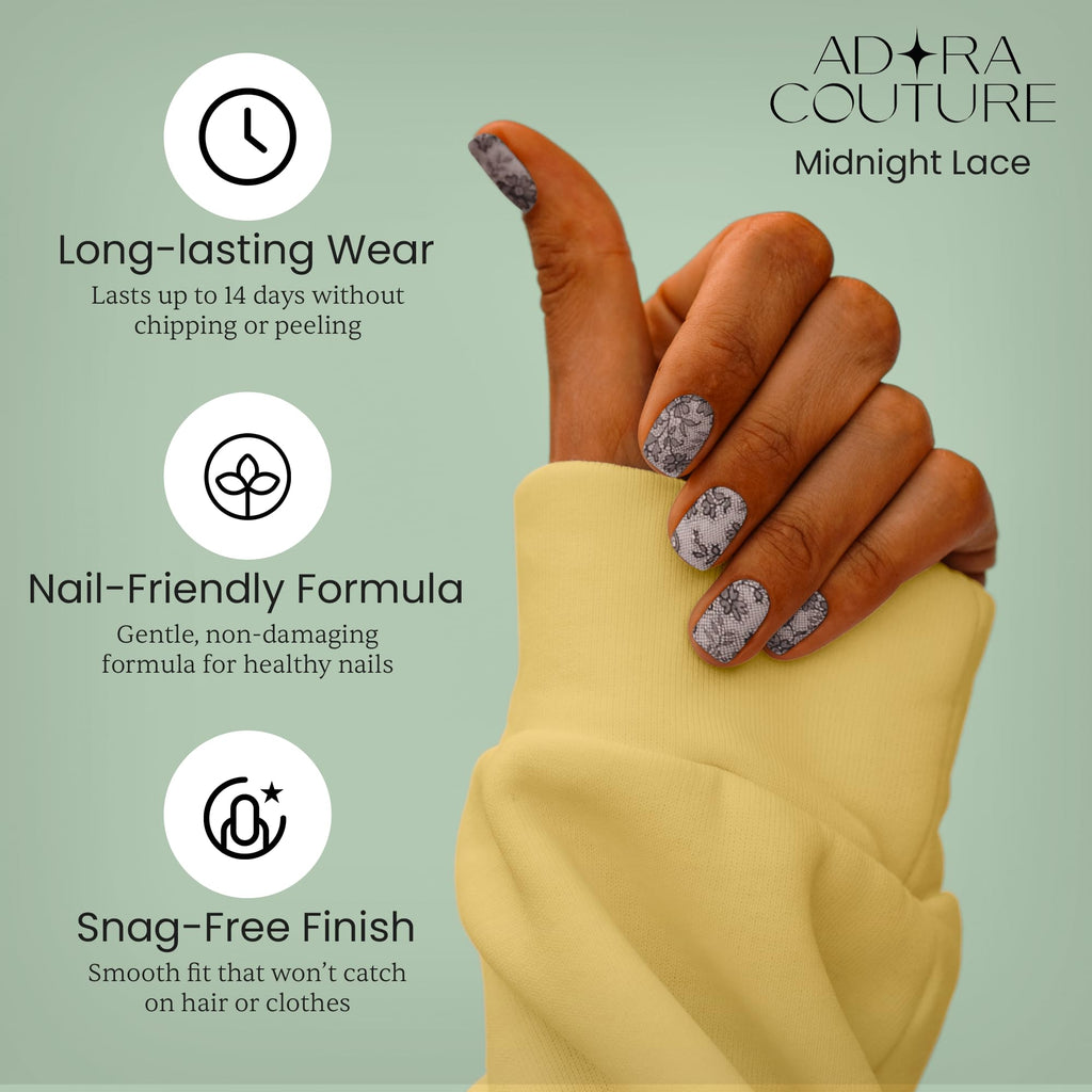 Midnight Lace Semi-Cured Gel Nail Set