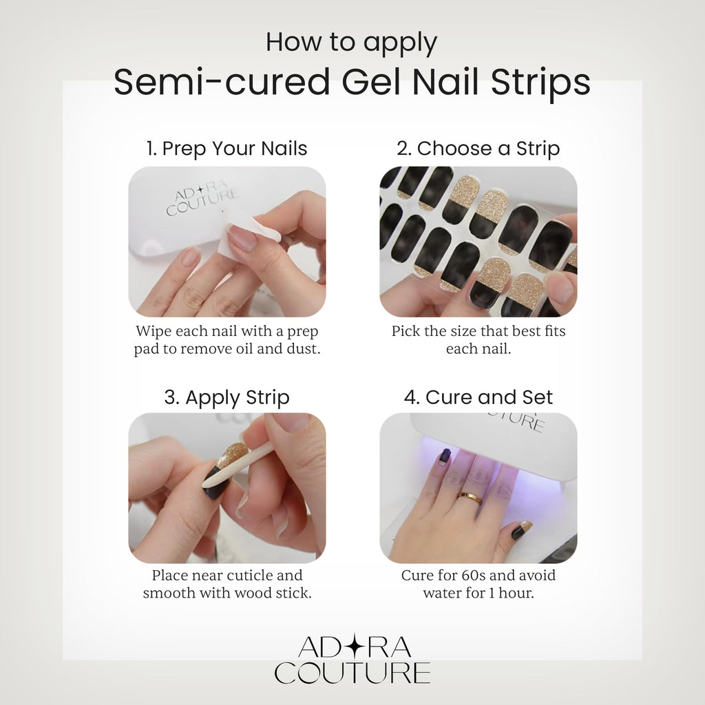 Midnight Lace Semi-Cured Gel Nail Set